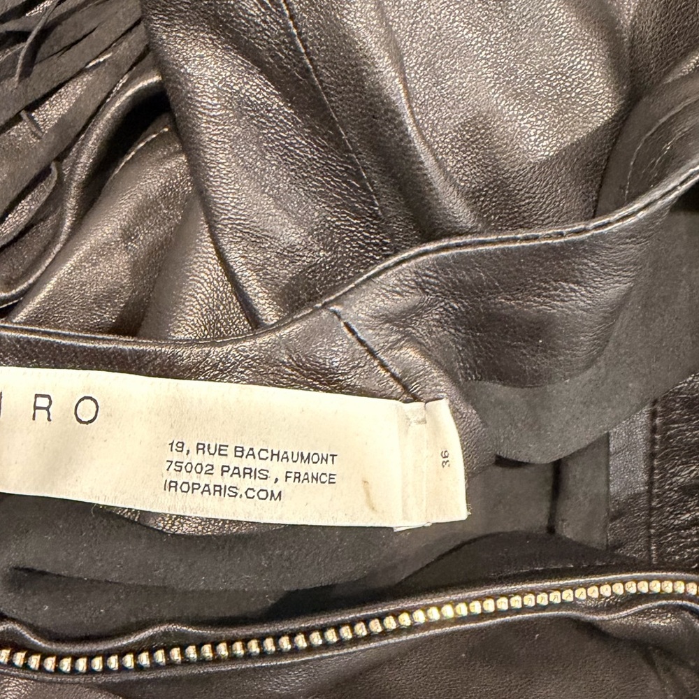 IRO Black Leather Women's blouse pre loved. - Picture 8 of 13
